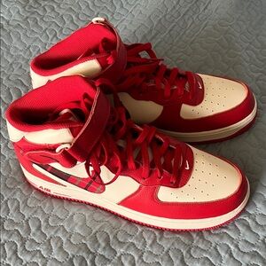 Nike Red and Cream Athletic Sneakers